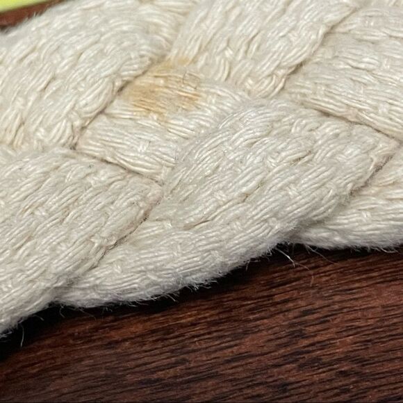 Abercrombie and Fitch Cream Braided Woven Belt - Picture 13 of 14